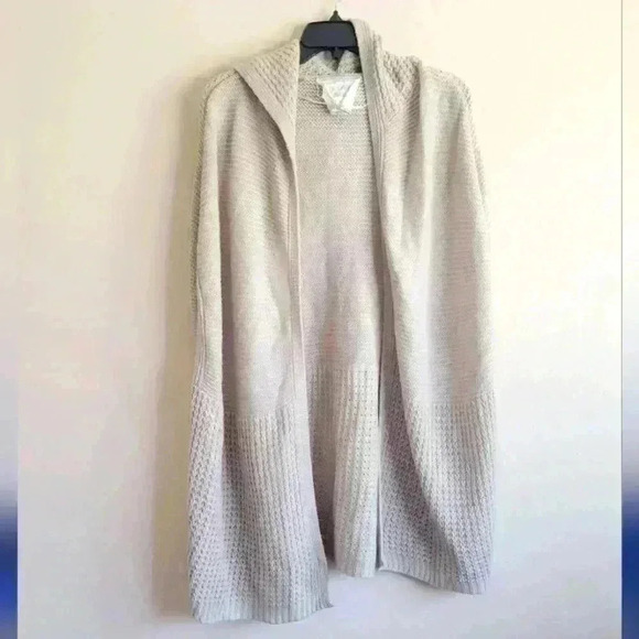 California moonrise open knit cardigan poncho style hoodie size xs - Picture 2 of 9